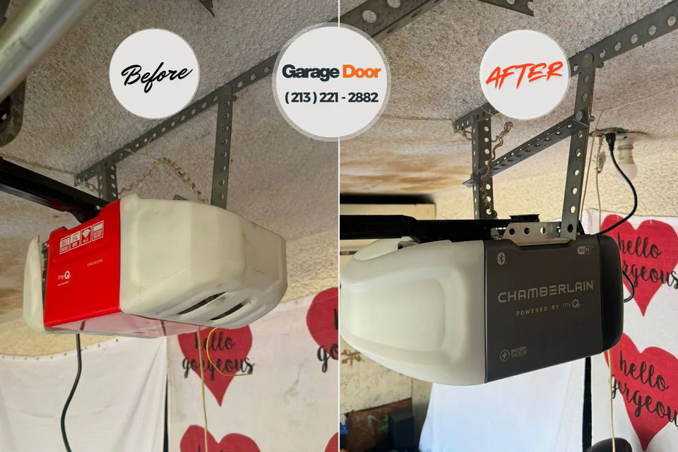Before and after: garage door repair North Falmouth, MA
